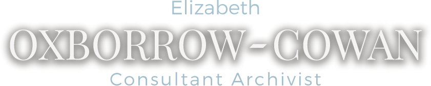 Elizabeth oxborrow-cowan consultant archivist